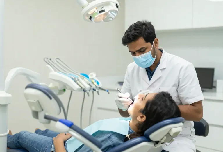 Root canal close-up precision treatment